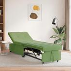vidaXL 3-in-1 Sofa Bed Uitklapbaar Lichtgroen Velours, Verzenden, Nieuw, Stof, Minder dan 150 cm