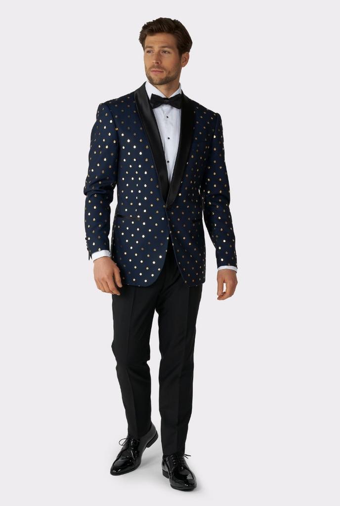 Opposuits Maatpak Gouden Stippen, Kleding | Heren, Carnavalskleding en Feestkleding, Nieuw, Ophalen of Verzenden