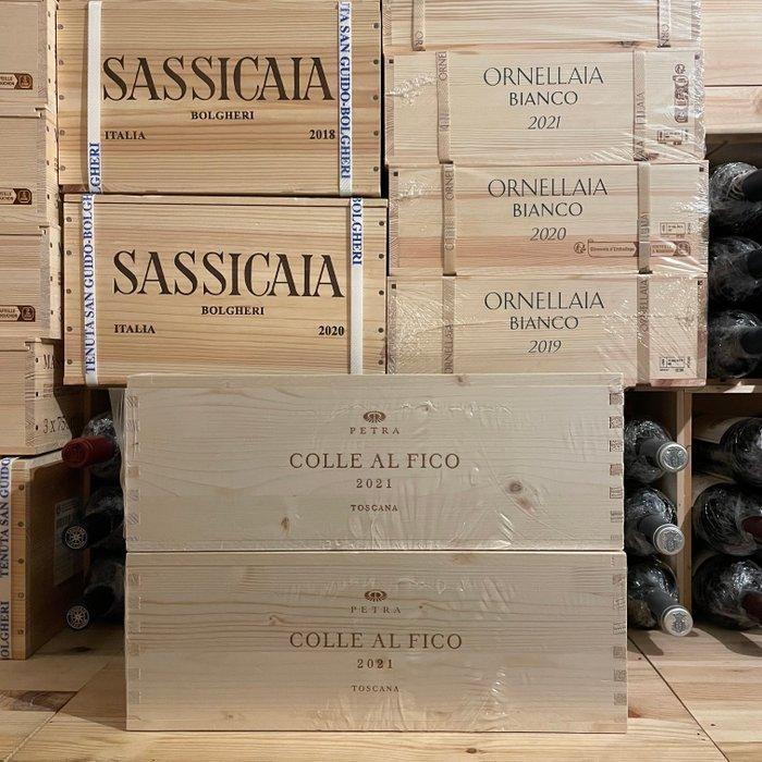 2021 Petra, Syrah Colle Al Fico - Toscane DOCG - 2 Magnums, Verzamelen, Wijnen