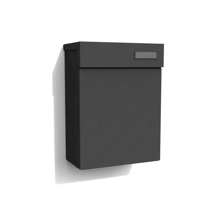 Brievenbus | eSafe | Topa | Aluminium - 9005, Tuin en Terras, Brievenbussen, Wandbrievenbus, Nieuw, Aluminium, Verzenden