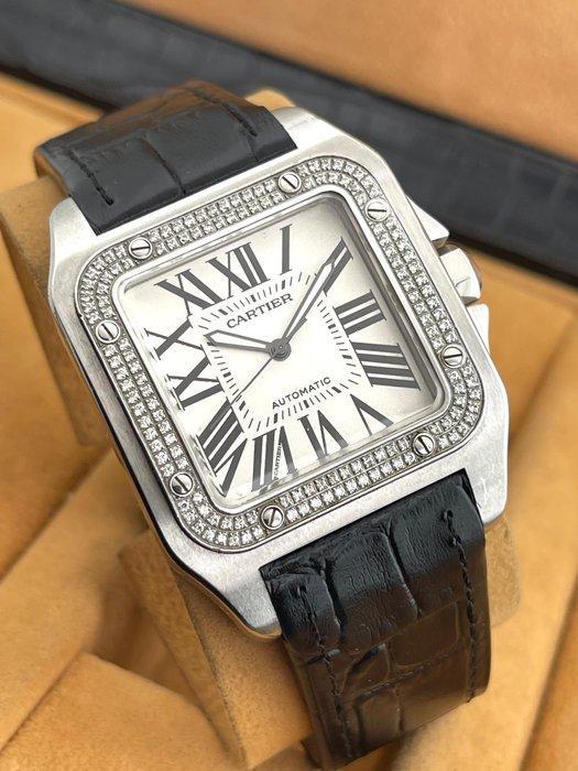 Cartier - Santos 100 - 2656 Custom Diamonds - Heren -, Sieraden, Tassen en Uiterlijk, Horloges | Heren