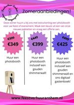 Photobooth met Shimmerwall vanaf €349 , Zomeraanbiedingen!!!, Nieuw