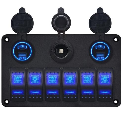 ProRide Schakelpaneel 12V voor Auto/Boot - USB/USB C, Auto-onderdelen, Dashboard en Schakelaars, Nieuw, Verzenden