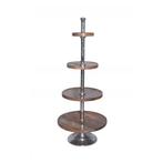 etagère hout rond 4 lagen 120cm, Verzenden, Nieuw
