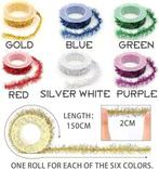 Metallic Slingers - Decoratie en Kerst - Pack van 6 Kleuren, Huis en Inrichting, Verzenden, Nieuw