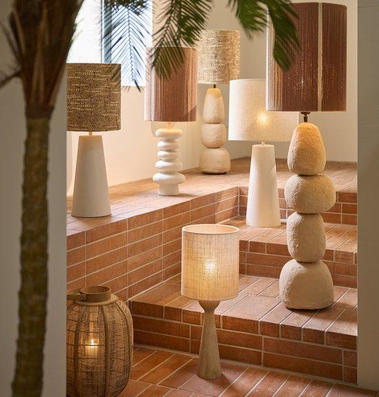 2dekans | Light & Living Tafellamp Marree - Papier Maché -, Huis en Inrichting, Lampen | Tafellampen, Zo goed als nieuw, Ophalen of Verzenden