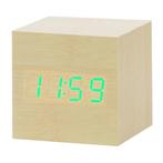 Houten Digitale LED Klok - Wekker Alarm  Snooze Helderheid, Verzenden, Nieuw