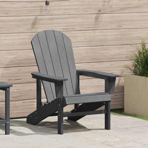 vidaXL Adirondack-stoel Lichtgrijs 74 x 82 x 92cm Kunststof, Tuin en Terras, Tuinstoelen, Nieuw, Verzenden