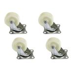 Benson Zwenkwielset - Ø 40 mm - Wit - Max. 25 kg - 4 stuks, Doe-het-zelf en Verbouw, Zwenkwielen, Ophalen of Verzenden, Nieuw