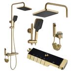 REA Thermostatische regendouche - geborsteld goud - 30 cm..., Ophalen of Verzenden, Nieuw