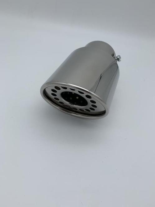 RVS Uitlaat sierstuk ovaal 96X83 mm . 40-64mm aansluiting, Auto-onderdelen, Uitlaatsystemen, Nieuw, Ophalen of Verzenden