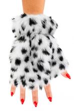 Vingerloze Handschoenen Dalmatiër Stippenprint Bont Handscho, Ophalen of Verzenden, Nieuw, Feestartikel, Carnaval