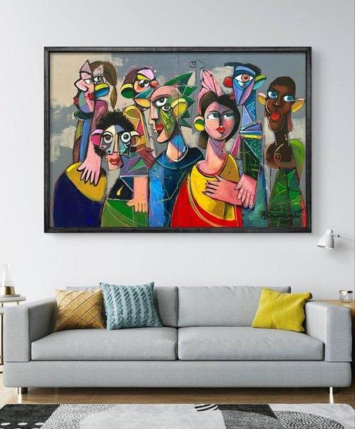 Andrzej Gudaski - Jealous people XXL, Antiek en Kunst, Kunst | Schilderijen | Modern