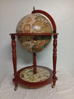 Globe bar - Hout, Verguld messing, Plastic - Wereldbol