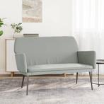 vidaXL Bankje 108x79x79 cm fluweel lichtgrijs, Verzenden, Nieuw, Stof, Minder dan 150 cm