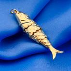 Gouden hanger van een vis (vis kettinghanger, vis hanger), Ophalen of Verzenden, Gebruikt, Goud, Overige merken