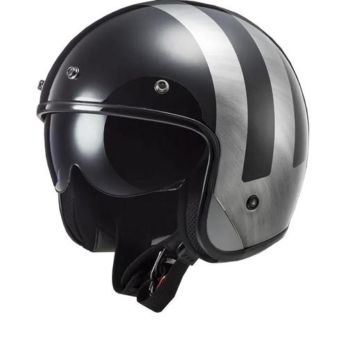LS2 OF601 Bob II Lines Zwart Jeans 06 Jethelm, Motoren, Kleding | Motorhelmen, Jethelm, Heren, L, Nieuw met kaartje, Overige merken