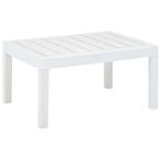 vidaXL Tuintafel 78x55x38 cm kunststof wit, Verzenden, Nieuw, Kunststof