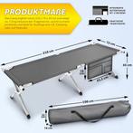 TRESKO® Campingbed - Veldbed - Ligbed - Kampeerbed - Grijs •, Caravans en Kamperen, Verzenden, Nieuw
