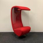 akoestische belstoel met glazen zijwanden en elektra punt,, Gebruikt, Zwart, Ophalen of Verzenden, Eén