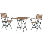 Bellini Lindau bistroset 3-delig teak gietijzer 4 Seasons, Tuin en Terras, Tuinsets en Loungesets, Ophalen of Verzenden, Nieuw