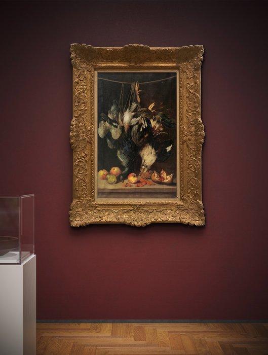 Juan Millan (XIX) - Bodegón de aves y frutas, Antiek en Kunst, Kunst | Schilderijen | Klassiek
