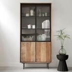 *WOONWINKEL* DTP Home Metropole Teak Buffetkast Met Zwarte B, Huis en Inrichting, Kasten | Wandmeubels, Verzenden, Nieuw