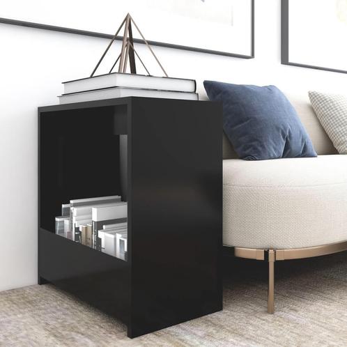 vidaXL Bijzettafel 50x26x50 cm bewerkt hout zwart, Huis en Inrichting, Tafels | Bijzettafels, Nieuw, Verzenden