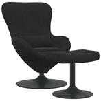 Eivormige Stoel Zwart - OP=OP! 40% Korting - Fluweel, Huis en Inrichting, Stoelen, Ophalen of Verzenden, Nieuw, Zwart, Modern