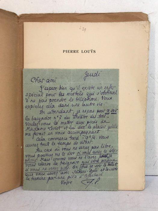 Signé; Pierre Louÿs - Poëtique [avec L.A.S. à Louis Loviot], Antiek en Kunst, Antiek | Boeken en Bijbels