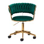 Draaistoel met wielen Groen 4Rico QS-GW01G (Diverse stoelen), Huis en Inrichting, Stoelen, Verzenden, Nieuw