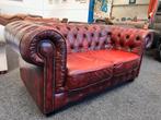 Prachtige Chesterfield  2,5-zits bank Oxblood red Leer !!!, Huis en Inrichting, Banken | Bankstellen, Ophalen, Gebruikt, CHESTERFIELD