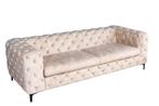 Chesterfield 3-zitsbank MODERN BAROK 235cm champagne fluweel, Ophalen of Verzenden, Nieuw