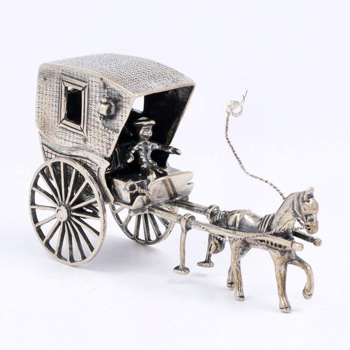 J. Weeda Gelderse Kapkar - Miniatuur figuur - .835 zilver, Antiek en Kunst, Antiek | Goud en Zilver