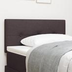 vidaXL Donkerbruin LED Hoofdbord Knopgevel 90 cm van Stof, Huis en Inrichting, Slaapkamer | Bedden, Verzenden, Nieuw, Bruin, Stof
