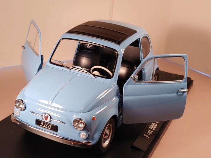 KK-Scale 1:12 - Model sedan - Fiat 500 Lichtblauw 1968 - met, Hobby en Vrije tijd, Modelauto's | 1:5 tot 1:12
