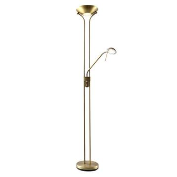 Moderne Messing leeslamp Salvador, 2 warm witte lampjes, met