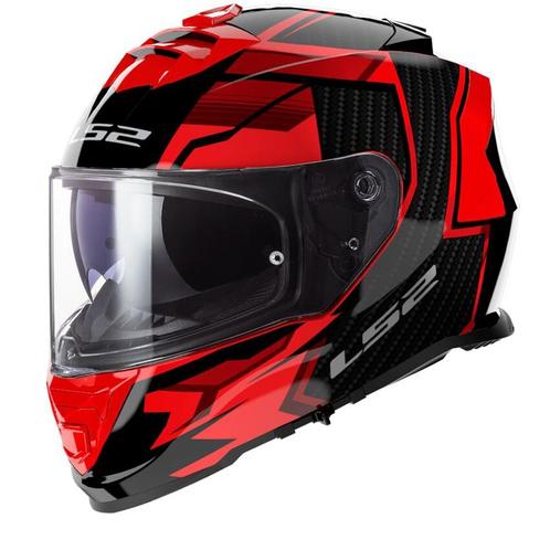LS2 FF800 Storm II Tracker Zwart Rood Integraalhelm, Motoren, Kleding | Motorhelmen, XXL, Nieuw met kaartje, Overige merken, Integraalhelm