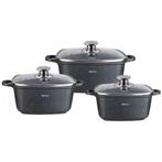 Kinghoff KH-1607 6-delige braadpannen set met marmeren, Huis en Inrichting, Keuken | Potten en Pannen, Ophalen of Verzenden, Nieuw