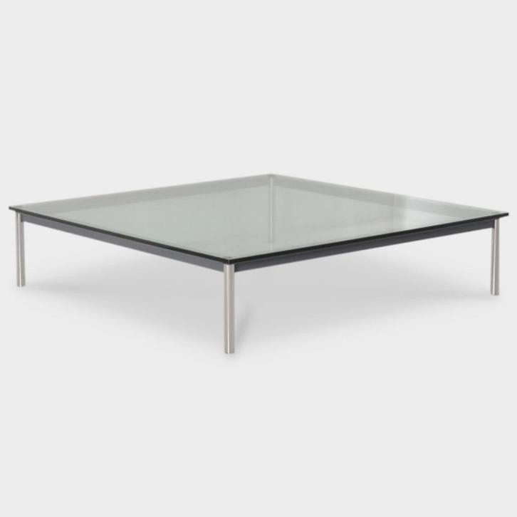 Cassina LC10-P design salontafel - Glas / chroom, Huis en Inrichting, Tafels | Eettafels, Ophalen of Verzenden