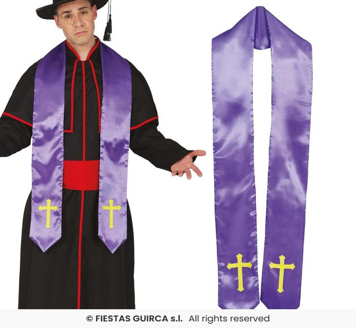 Paarse Stola, Kleding | Heren, Carnavalskleding en Feestkleding, Nieuw, Ophalen of Verzenden