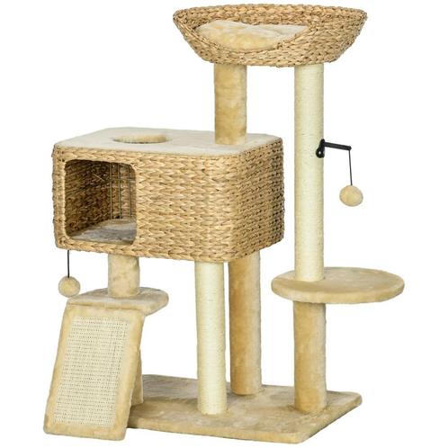 TRUUSK Katten Krabpaal 98 Cm Kattenboom Met 2 Ligoppervlakke, Dieren en Toebehoren, Katten-accessoires, Nieuw, Verzenden
