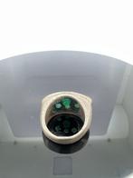 Zonder Minimumprijs - Ring Zilver Smaragd, Nieuw