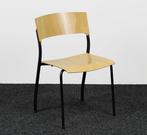 Ahrend Kantinestoel 4-Poot - Zwart/Beuken, Huis en Inrichting, Stoelen, Ophalen of Verzenden, Gebruikt