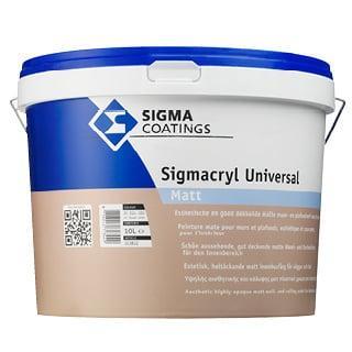 Sigmacryl Universal Matt - ral 9005 zwart - 2,5 liter, Doe-het-zelf en Verbouw, Verf, Beits en Lak, Nieuw, Verzenden