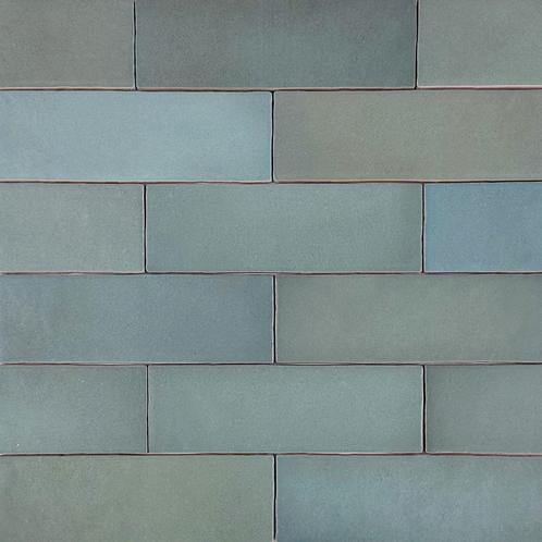 Handvorm wandtegel 6,5x20 licht blauw random mat wandtegel, Doe-het-zelf en Verbouw, Tegels, Wandtegels, Nieuw, 10 m² of meer