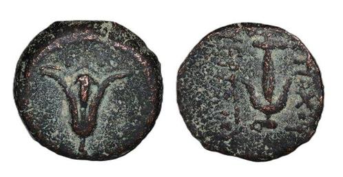 Judea. Antiochus VII Sidetes (138-129 BC). Æ John Hyrcanus I, Postzegels en Munten, Munten | Europa | Niet-Euromunten