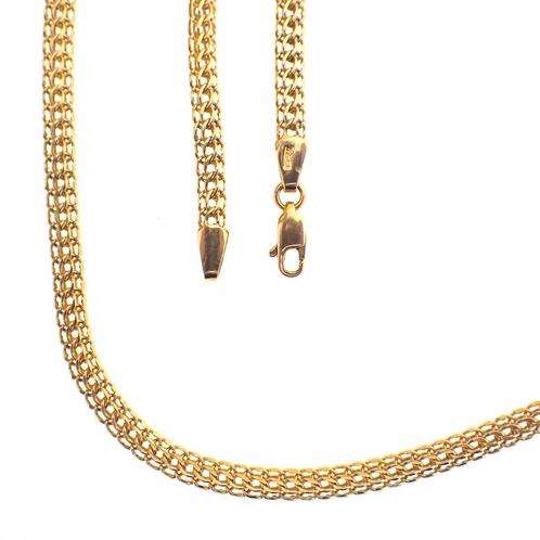 Gouden Prince of Wales collier | 61 cm (schakelketting), Sieraden, Tassen en Uiterlijk, Kettingen, Overige kleuren, Gebruikt, Goud