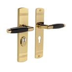 Retro buitendeurbeslag klink/klink PC55 glanzend messing, Ophalen of Verzenden, Nieuw, Koper of Messing, Klink of Kruk