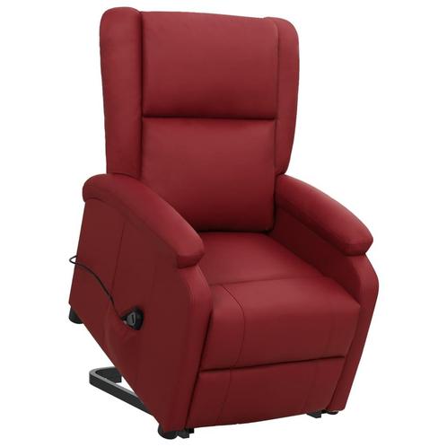 vidaXL Sta-op-stoel kunstleer wijnrood, Huis en Inrichting, Fauteuils, Nieuw, Verzenden